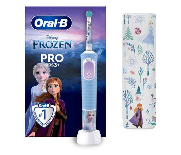 Oral-B Szczoteczka rotacyjna ProKids Kraina Lodu (3+, z etui) - 1162994 - zdjęcie
